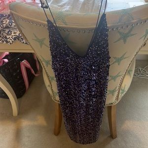 Lulus Sequin Open Back Dress